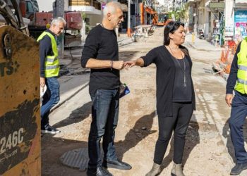 Αυτοψία Δημάρχου Πειραιά Γιάννη Μώραλη και Αντιπεριφερειάρχη Πειραιά Σταυρούλας Αντωνάκου σε αντιπλημμυρικό έργο στην Ε’ Δημοτική Κοινότητα