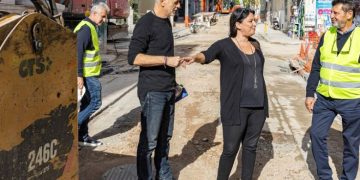 Αυτοψία Δημάρχου Πειραιά Γιάννη Μώραλη και Αντιπεριφερειάρχη Πειραιά Σταυρούλας Αντωνάκου σε αντιπλημμυρικό έργο στην Ε’ Δημοτική Κοινότητα