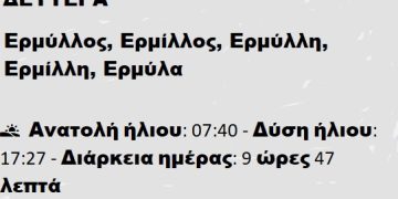 ΔΕΥΤΕΡΑ 13 ΙΑΝΟΥΑΡΙΟΥ