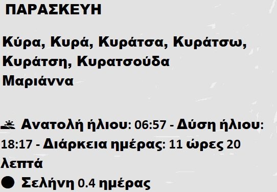 Παρασκευή 28 Φεβρουαρίου