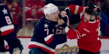 Χόκεϊ: Ξύλο στα 9 πρώτα δευτερόλεπτα του αγώνα, δείχνουν πως Καναδάς και ΗΠΑ έχουν προβλήματα