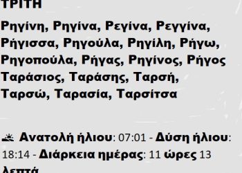 Τρίτη 25  Φεβρουαρίου