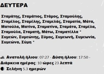 Δευτέρα  3 Φεβρουαρίου