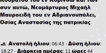 Δευτέρα 10 Μαρτίου 2025