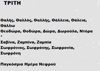 Τρίτη 11 Μαρτίου  2025