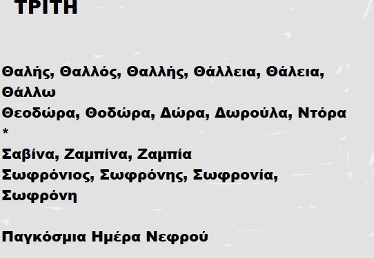 Τρίτη 11 Μαρτίου 2025