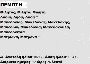 Πέμπτη 27 Μαρτίου 2025