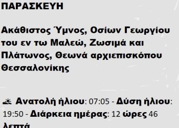 Παρασκευή 04 Απριλίου 2025