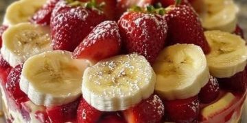 Cheesecake Μπανάνα – Φράουλα