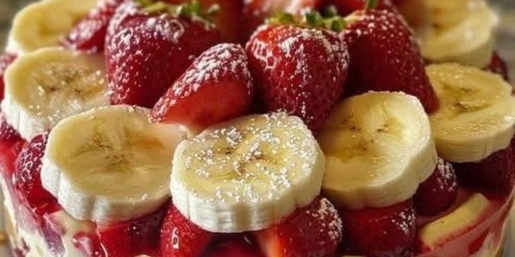 Cheesecake Μπανάνα – Φράουλα