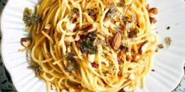 Σπαγγέτι με miso και παρμεζάνα