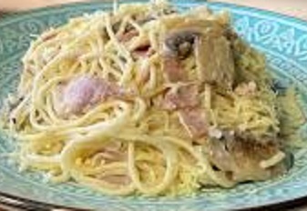 Καρμπονάρα με κρέμα γάλακτος