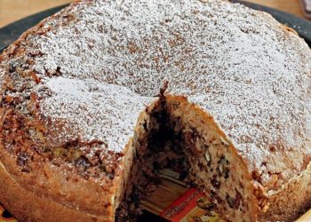 Νηστίσιμο κέικ μήλου με κανέλα και σοκολάτα