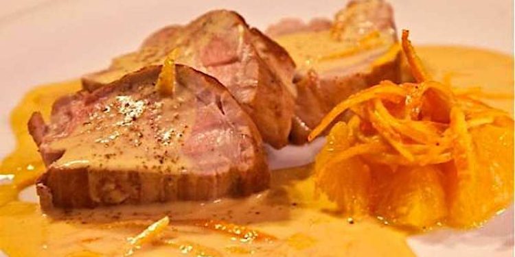 Χοιρινό ψαρονέφρι με σάλτσα πορτοκαλιού