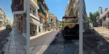 Ο Δήμος Πειραιά αναβαθμίζει την Καραολή & Δημητρίου Σε εξέλιξη εκτεταμένη ασφαλτόστρωση  σε μία από τις κεντρικότερες οδικές αρτηρίες της Β΄ Δημοτικής Κοινότητας